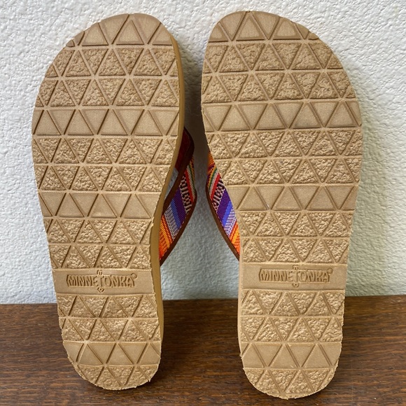 Minnetonka Flip Flop Sandals HEDY Frisco Stripe Size 6 - Picture 5 of 8
